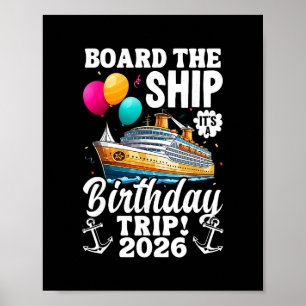 Poster Monter sur le bateau pour son voyage d'anniversair