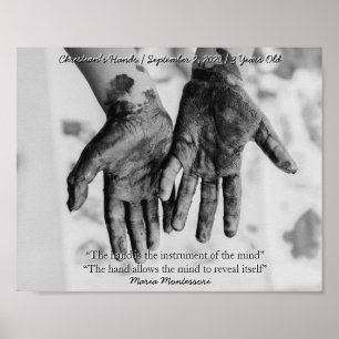 Poster Montessori Sensorial Hands Quote Keepsake