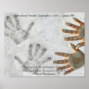 Poster Montessori Sensorial Hands Quote Keepsake