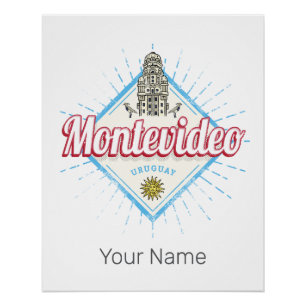 Poster Montevideo City Uruguay Palacio Salvo Souvenir
