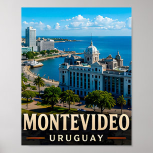 Poster Montevideo, élégance côtière et charme uruguayen