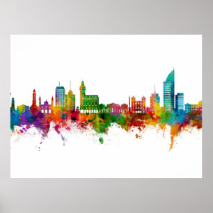 Poster Montevideo Skyline Uruguay