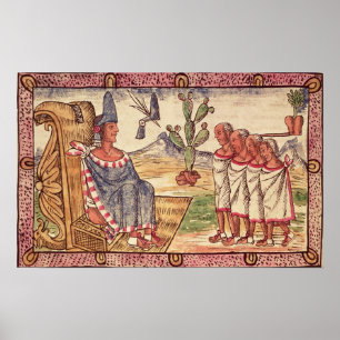 Poster Montezuma II et ses représentants espagnols