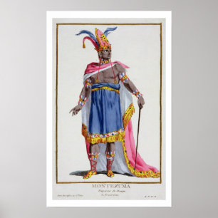 Poster Montezuma, l'empereur du Mexique (1466-1520) 1780