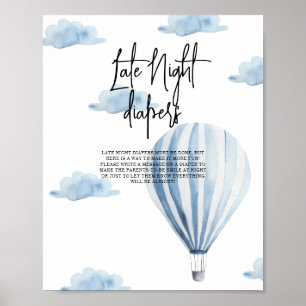 Poster Montgolfière - Couches de nuit tardives