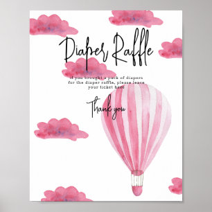 Poster Montgolfière - Jeu de tirage au sort de couche