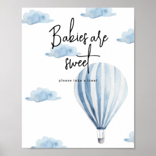 Poster Montgolfière - Les bébés sont doux