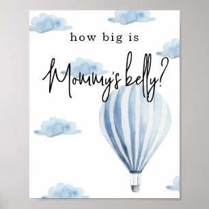 Poster Montgolfière - Quel gros ventre a Maman