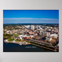 Montgomery, Alabama vue aérienne,