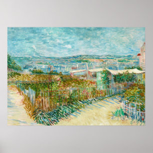 Poster Montmartre, Derrière le Moulin de la Galette, Pari