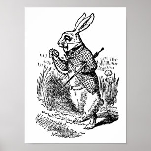 Poster Montre vintage Alice au pays des merveilles du Lap