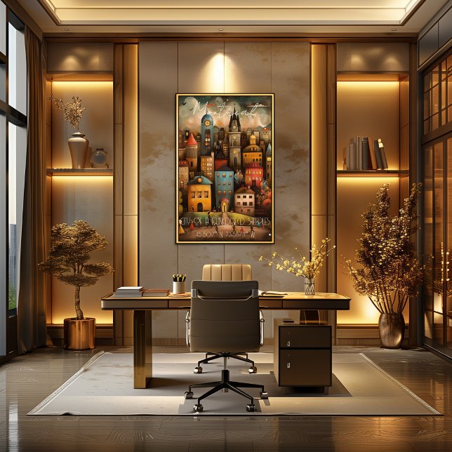 Poster Montreal: City of a Hundred Steeples,Whimsical Art (Créateur téléchargé)