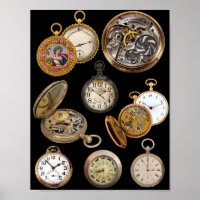 Montres de poche Temps Steampunk Objets Collage