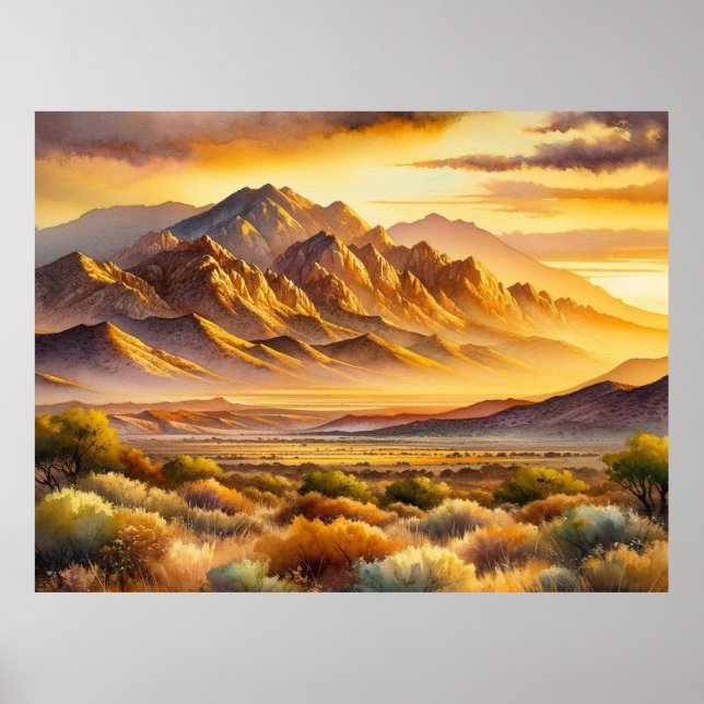 Poster Monts Sandia Nouveau-Mexique (Devant)