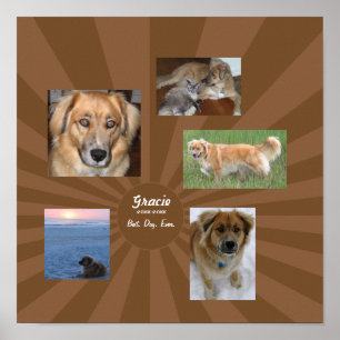 Poster Monument aux chiens personnalisés