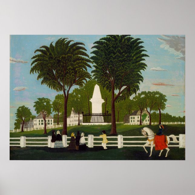 Poster Monument de bataille de Lexington, vers 1830 (Devant)