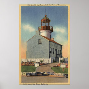 Poster Monument de Cabrillo Nat'l, phare de Point Loma