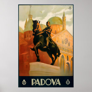 Poster Monument de Gattamelata Statue Padoue Italie année