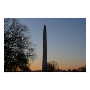 Poster Monument de Washington au coucher du soleil