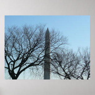 Poster Monument de Washington dans le paysage d'hiver I