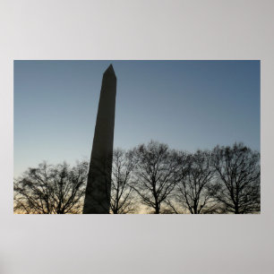 Poster Monument de Washington dans le paysage d'hiver II