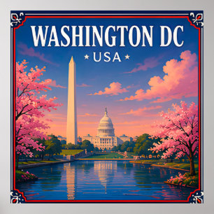 Poster 🏛️ Monument de Washington DC Mémoire de la capita