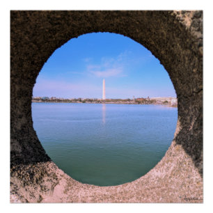 Poster Monument de Washington pendant les fleurs de ceris