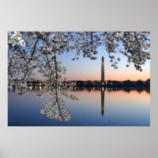 Poster Monument de Washington Printemps matin