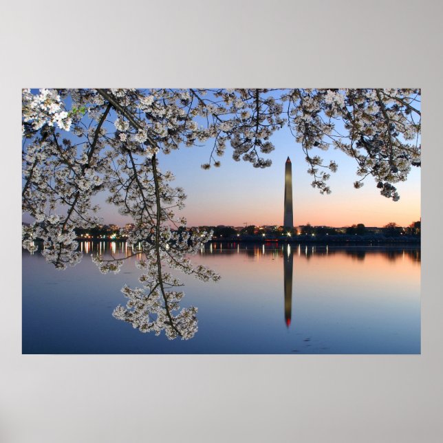 Poster Monument de Washington Printemps matin (Devant)