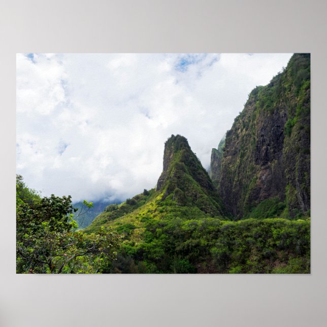 Poster monument d'état de l'aiguille de iao à maui hawaii (Devant)