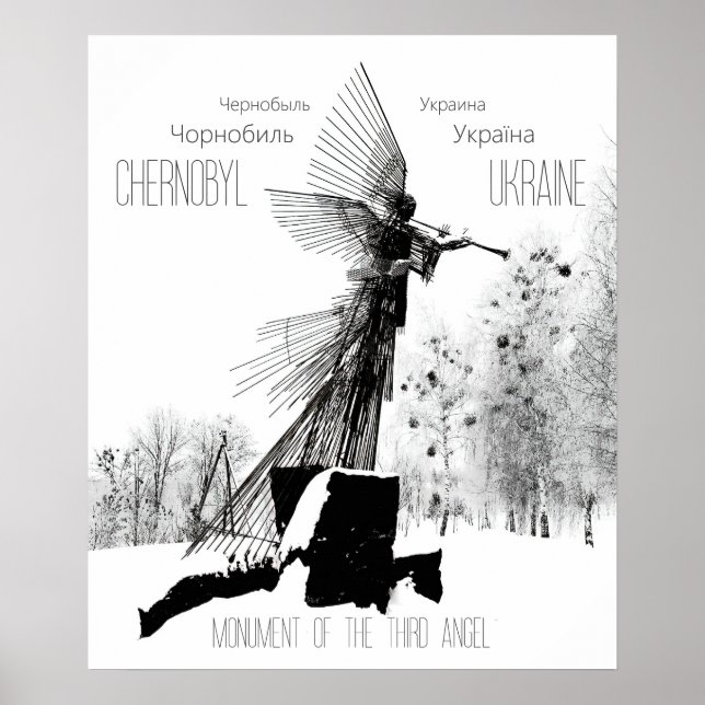 Poster Monument du Troisième Ange - Tchernobyl, Ukraine (Devant)