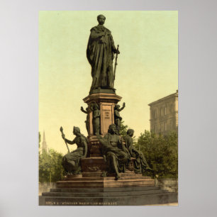 Poster Monument Maximilian II à Munich