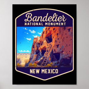 Poster monument national de Bandelier nouveau-mexique ran