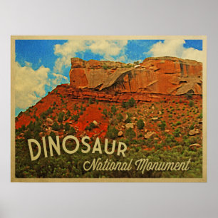 Poster Monument national de dinosaure
