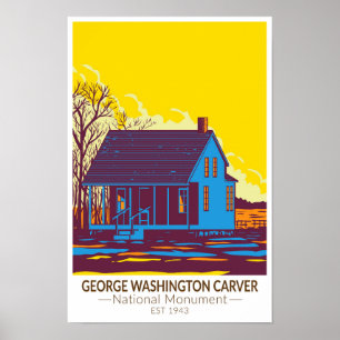 Poster Monument national de George Washington Carver Vint
