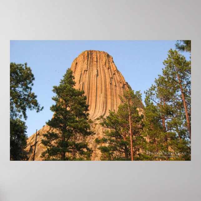 Poster Monument national de la tour Devils, Wyoming (Devant)