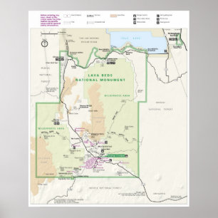Poster Monument national de Lava Beds