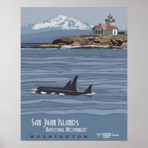 Poster Monument national des îles San Juan Voyage