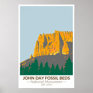 Poster Monument national des lits fossilifères de la John