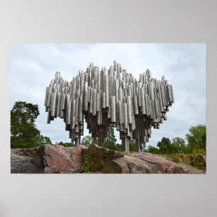 Poster Monument Sibelius, Helsinki, Finlande