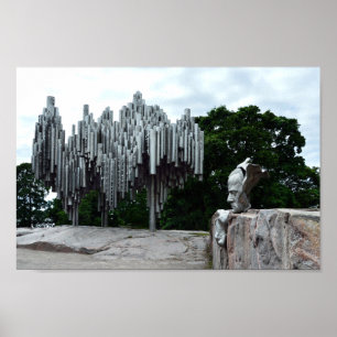 Poster Monument Sibelius, Helsinki, Finlande