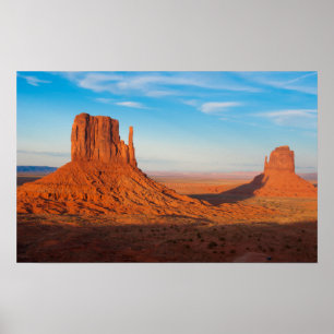 Poster Monument Valley Utah désert mitaines en panoramiqu