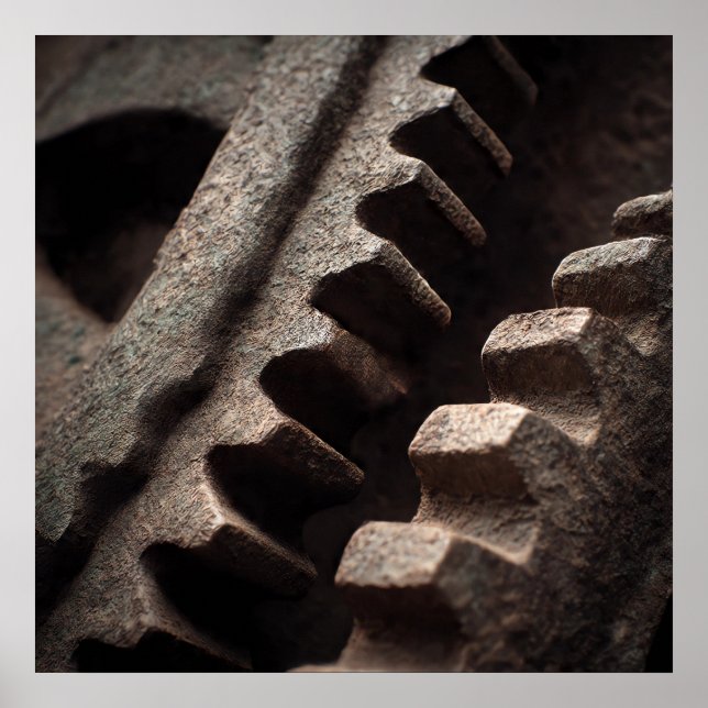 Poster Monumental Gears: Edwardian Tower Clock Mechanism  (Devant)