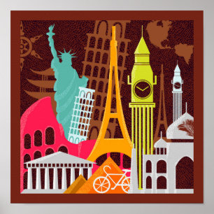 Poster Monuments internationaux