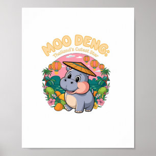 Poster Moo Deng, star thaïlandaise de la compétition, Bou