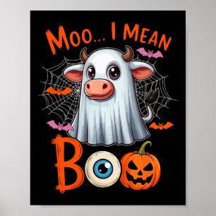 Poster Moo Je Veux Dire Boo Halloween Vache Agricole Cosp
