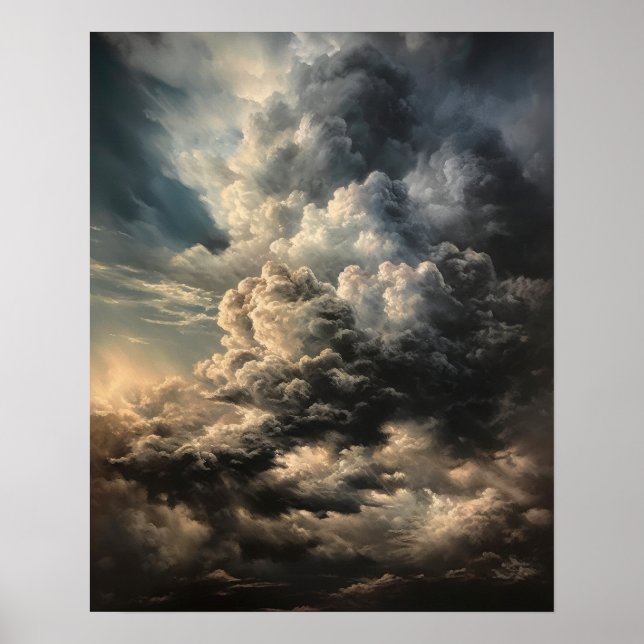 Poster Moody Clouds Art (Devant)