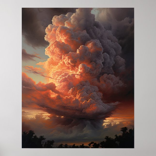 Poster Moody Clouds Art (Devant)