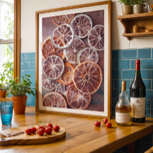 Moody fall sec orange chaud cuisine mur art