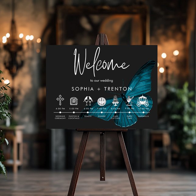 Poster Moody foncé Mini Moth Turquoise Ordre des événemen (Créateur téléchargé)